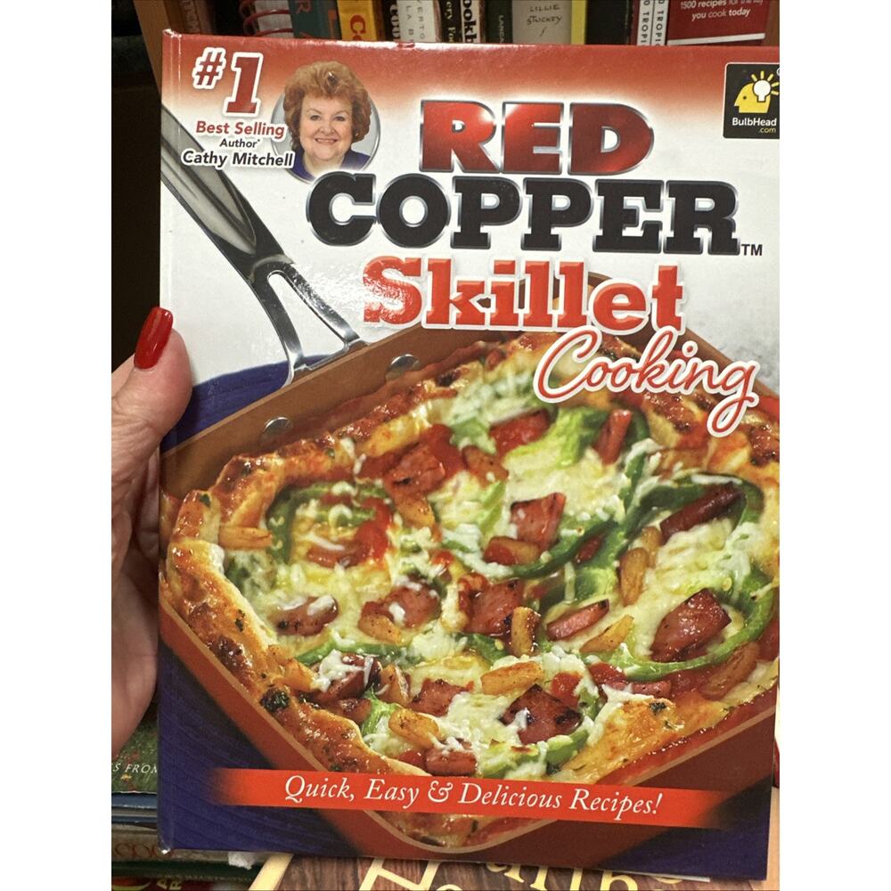 RED COPPER Skillet Cooking COOKBOOK Quick Easy Delicious Recipes Spiral HB 2017